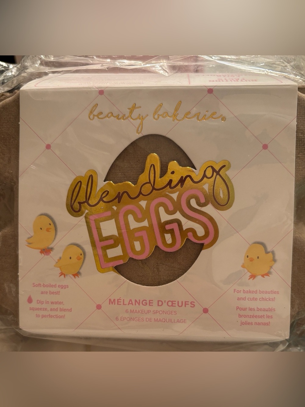 NWT Beauty Bakerie Blending Egg Makeup Sponges Pink/Teal 6 Count New SEALED Box